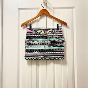 H&M Girls Aztec Print Mini Skirt 12-13Y
